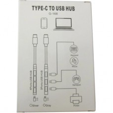 Концентратор Dynamode USB Type-C + USB-A to 1хUSB-C 3.0 1хUSB-A 3.0 2xUSB-A 2.0 dark grey (DM-UH-314AC) - Фото