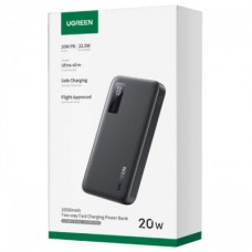 Батарея універсальна Ugreen 10000 mAh 20 W PD, QC/3.0, USB-A, USB-C Black (PB311) (25742) - Фото