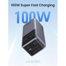 Батарея універсальна Ugreen 12000 mAh 100W PD, QC, USB-A, USB-С in/out Grey (PB724) (35526B) - Фото
