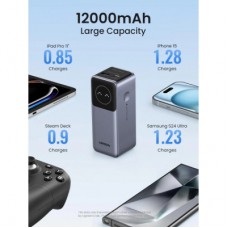 Батарея універсальна Ugreen 12000 mAh 100W PD, QC, USB-A, USB-С in/out Grey (PB724) (35526B) - Фото