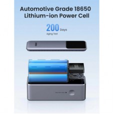 Батарея універсальна Ugreen 12000 mAh 100W PD, QC, USB-A, USB-С in/out Grey (PB724) (35526B) - Фото