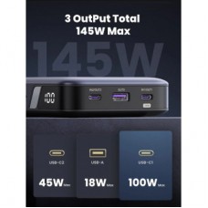 Батарея універсальна Ugreen 25000 mAh 145W PD/3.0, QC/3.0, наскр. жив. 65Вт (PB205) (90597A) - Фото