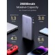 Батарея універсальна Ugreen 25000 mAh 145W PD/3.0, QC/3.0, наскр. жив. 65Вт (PB205) (90597A)