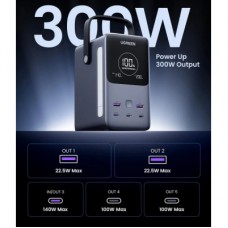 Батарея універсальна Ugreen 48000mAh 300W PD/3.1, заряджання 140W, Led-лампа (25286) - Фото