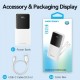 Батарея універсальна Vention 10000 mAh 22.5 W 3 A PD, Built-in USB-C+Lightning Cables, White (FHOW0)