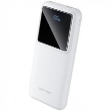 Батарея універсальна Vention 10000 mAh 22.5 W 3 A PD, QC/3.0, LED Display, White (FHKW0) - Фото
