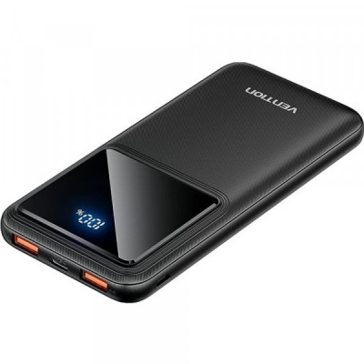 Батарея универсальная Vention 10000mAh 22.5W 3A, PD, QC/3.0, LED Display, Black (FHKB0)