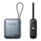 Батарея універсальна Vention 10000 mAh 35 W 3 A PD, Type-C in/out, Built-in USB-C Cable, LED Display,Gray