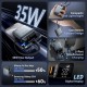 Батарея універсальна Vention 10000 mAh 35 W 3 A PD, Type-C in/out, Built-in USB-C Cable, LED Display,Gray