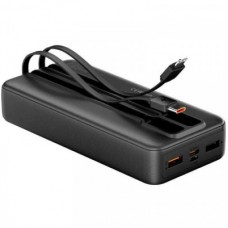 Батарея універсальна Vention 20000 mAh 22.5 W 3 A PD, Built-in USB-C+Lightning Cables, Black (FHPB0) - Фото