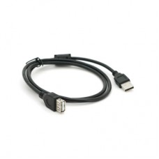 Дата кабель USB 2.0 AM/AF 1.0m ferrite black Voltronic (YT-AM/AF-1.0B) - Фото