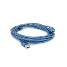 Дата кабель USB 2.0 AM/AF 5.0m ferrite transparent blue Voltronic (YT-AM/AF-5.0TBL) - Фото