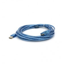 Дата кабель USB 2.0 AM/AF 5.0m ferrite transparent blue Voltronic (YT-AM/AF-5.0TBL) - Фото