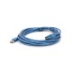 Дата кабель USB 2.0 AM/AF 5.0m ferrite transparent blue Voltronic (YT-AM/AF-5.0TBL)