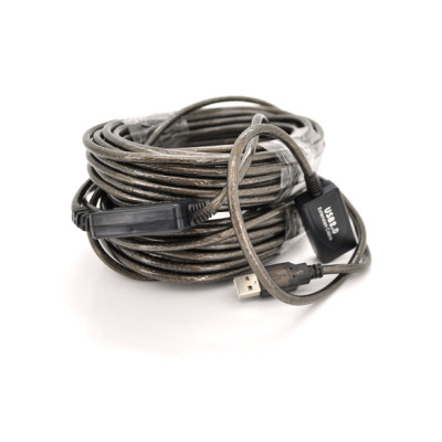 Дата кабель USB 2.0 AM/AF 20.0m active transparent Voltronic (YT-AECWC AM/AF-20.0m)