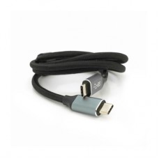 Дата кабель USB-C to USB-C 1.0m USB 3.2 Gen2 100 W 10 Gbps 4K60Hz black Voltronic (YT-TC-TC-B-1m) - Фото