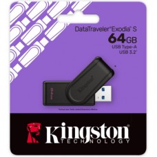 USB флеш накопитель Kingston 64GB DataTraveler Exodia S Black USB 3.2 (DTXS/64GB) - Фото