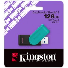 USB флешнакопичувач Kingston 128 GB DataTraveler Exodia S Black/Turquoise USB 3.2 (DTXS/128GB) - Фото