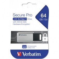 USB-флеш-накопичувач Verbatim 64 GB Secure Pro with 256 AES USB 3.2 (98666) - Фото