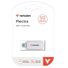 USB флеш накопитель Verbatim 512GB Plectra White USB-C (30231) - Фото