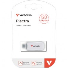 USB флеш накопитель Verbatim 128GB Plectra White USB-C (30229) - Фото