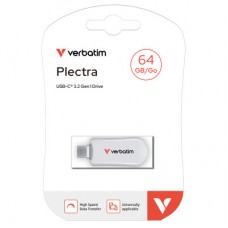 USB флеш накопитель Verbatim 64GB Plectra White USB-C (30228) - Фото