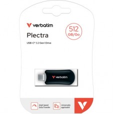 USB флеш накопитель Verbatim 512GB Plectra Black USB-C (30227) - Фото