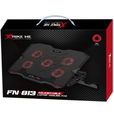 Підставка для ноутбука Xtrike ME FN-813 5 Fan, Red Led, 2 USB (FN-813) - Фото