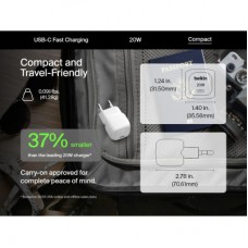 Зарядний пристрій Belkin USB-C PD20W PPS white (WCA009KQWH) - Фото