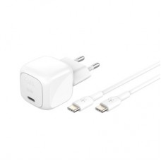Зарядное устройство Belkin USB-C PD30W PPS + cable USB-C to USB-C 1.0m PVC white (WCA008KQ1MWH-B6)