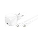 Зарядное устройство Belkin USB-C PD30W PPS + cable USB-C to USB-C 1.0m PVC white (WCA008KQ1MWH-B6)
