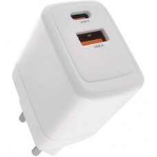Зарядний пристрій EMOS V02G20 1xUSB-A + 1xUSB-C PD20W GaN (V02G20) - Фото