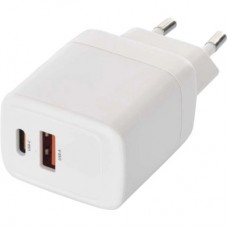 Зарядний пристрій EMOS V02G20 1xUSB-A + 1xUSB-C PD20W GaN (V02G20) - Фото