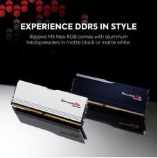 Модуль памяти для компьютера DDR5 32GB (2x16GB) 6000 MHz Ripjaws M5 Neo RGB Matte White G.Skill (F5-6000J3636F16GX2-RM5NRW) - Фото