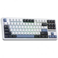 Клавіатура Aula F87 Gasket Greywood V3 Wireless/Bluetooth/USB UA White (6948391208602) - Фото