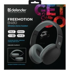 Наушники Defender FreeMotion B480 Bluetooth Black (63480) - Фото