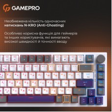 Клавиатура GamePro Genesis Warden MK160P Outemu Swithes USB White-Grey (MK160P) - Фото