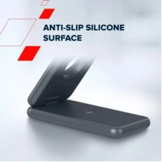 Зарядний пристрій Canyon Foldable wireless charger 15 W 3in1 Metal (CNS-WCS309M) - Фото