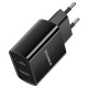 Зарядний пристрій BOROFONE BA53A 2xUSB 10.5 W black (6931474739131)