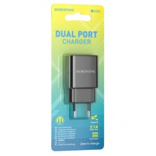 Зарядний пристрій BOROFONE BA53A 2xUSB 10.5 W black (6931474739131) - Фото