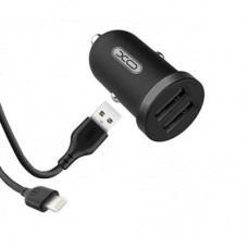 Зарядное устройство XO 2xUSB 2.1A + cable USB to Lightning black (TZ08-L-BK) - Фото