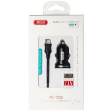 Зарядное устройство XO 2xUSB 2.1A + cable USB to Lightning black (TZ08-L-BK) - Фото