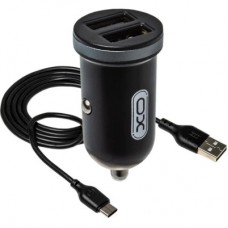 Зарядное устройство XO 2xUSB 2.1A + cable USB to Micro 5P black (TZ08-M-BK)