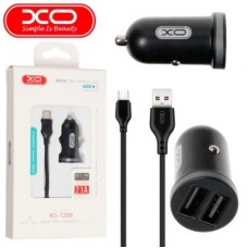 Зарядное устройство XO 2xUSB 2.1A + cable USB to Micro 5P black (TZ08-M-BK) - Фото