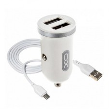 Зарядное устройство XO 2xUSB 2.1A + cable USB to Micro 5P white (TZ08-M-WH)