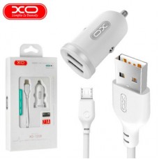 Зарядное устройство XO 2xUSB 2.1A + cable USB to Micro 5P white (TZ08-M-WH) - Фото