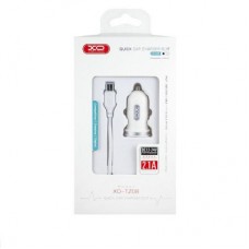 Зарядное устройство XO 2xUSB 2.1A + cable USB to Micro 5P white (TZ08-M-WH) - Фото