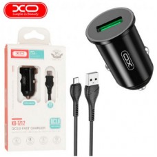 Зарядное устройство XO USB QC3.0 18W + cable USB to Micro 5P black (TZ12-M-BK) - Фото