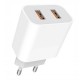 Зарядний пристрій Denmen 2xUSB 2.4 A white (DM-DC05-WH)