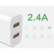 Зарядний пристрій Denmen 2xUSB 2.4 A white (DM-DC05-WH) Зарядний пристрій Denmen 2xUSB 2.4 A white (DM-DC05-WH)